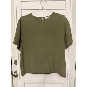 Anna and Frank 100% silk short sleeve blouse size Large